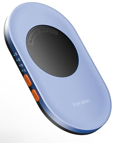 Vaydeer Ultra Slim Mouse Mover, Air 3 Mouse Jiggler with Adjustable Interval Timer, Undetectable & Noiseless, Simulates Realistic Movement, Driver-Free Shaker for Keeping The PC Active (Fog Blue)