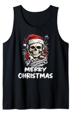 Weihnachtsoutfit Totenkopf Weihnachten Death Heavy Xmas Tank Top