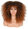 ISAMY Long Curly Wigs for Black Women Afro Bomb Curly Wig with Bangs Synthetic Fiber Glueless Long Afro Kinky Curly Hair (T1B-30)