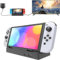 AriKroii TV Dockingstation für Nintendo Switch und Switch OLED, tragbarer Ladeständer und 1080P HDMI Adapter mit extra USB 3.0 Port, Ersatz für offizielles Switch Dock (Schwarz)