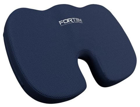 FORTEM Coussin Chaise, Coussin de Siège, Coussin pour Chaise de Bureau, Coussin en Mousse à Mémoire de Forme, Coussin Antidérapant pour Gaming, Coussin Voiture Conducteur, Housse Lavable