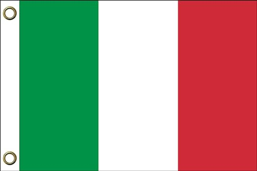 Italien Flagge Fahne | 150 cm x 90 cm / 90 x 150 cm | Wetterfest & Langlebig | Polyester mit zwei Ösen