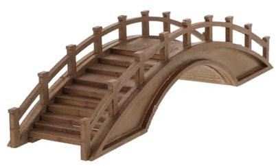 GOOHOCHY Miniatur Holz Bogenbrücke Für Mikroszene Miniaturbrücke Gartenbrücke Dekoration Brückendekor Modell Brücke