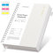 EMSHOI A4 Notebook College Ruled, Spiral Notepad 150 Sheets/300 Pages, 100gsm, PVC Cover, Sticky Notes, Pocket, Pen Loop, Ruler, Bookmark, Lined Journal for Writing, 21x28.5cm, Transparent