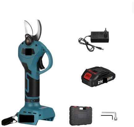 MEIVIYA Élagueur d'arbres, Cisaille à Tailler sans balais 21V, Batterie Rechargeable de 1500mAh, Coupe-Branches d'arbre de 30mm, Outil d'élagage de bonsaï(Type B 1 Battery)