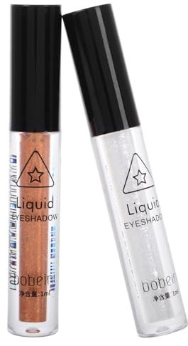 HAPINARY 2stücke Flüssiger Lidschatten Mit Glitzer-glanz Wasserfester Formula Für Eyeliner Und Highlighter Einfach Anzuwenden Für Dezentes Make-up