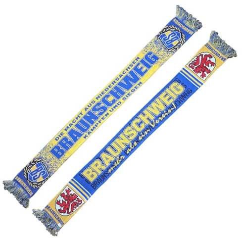 Wallitschek Schal Braunschweig - Kämpfen und Siegen, blau-gelb, Strickschal, Fussball, 1895