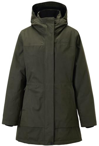 Pinewood Damen Padded Winter Parka - Wintermantel Damen mit 2-Wege-Reißverschluss für Komfort und Bewegungsfreiheit - winddicht, wasserdicht und warm mit nachhaltiger Füllung aus PET-Flaschen