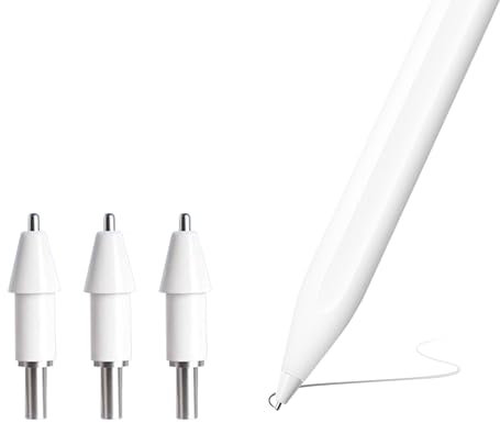 4 Stück Metallersatzspitzen für Xiaomi Eingabestift Smart Pen (2. Generation), Stift Stylus Spitze Berühren Tips Nibs für Xiaomi Pad 6 11, Langlebiger, Präzise Kontrolle, Bildschirmfreundlich, Weiß