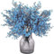 Flores 3 Unidades de 50 cm Flores Artificiales de Cerezo, Plantas Artificiales Decorativas, Flores Artificiales Decoracion para Hogar, Bodas, Fiestas, Oficinas, Balcones y Jardines (Azul)