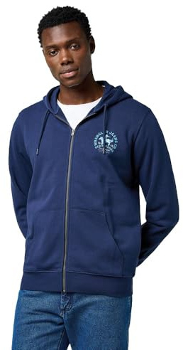 Wrangler Herren Graphic Zip Hoodie Hooded Sweatshirt