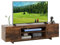 CASART TV Stand Cabinet for 70 Inch TVs, Wooden TV Unit with Charging Station, 2 Storage Cabinets & Open Shelves, Large Media Cabinet TV Console Table for Living Room Bedroom (Rustic Brown)