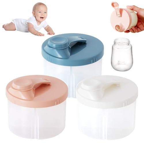Milchpulver Portionierer,3 Stück Luftdichte Milchpulver-Spender,Milchpulver Aufbewahrungsbox,Tragbarer Milchpulver-Kasten,Milchpulver Behälter,zur Aufbewahrung von Baby Milchpulver
