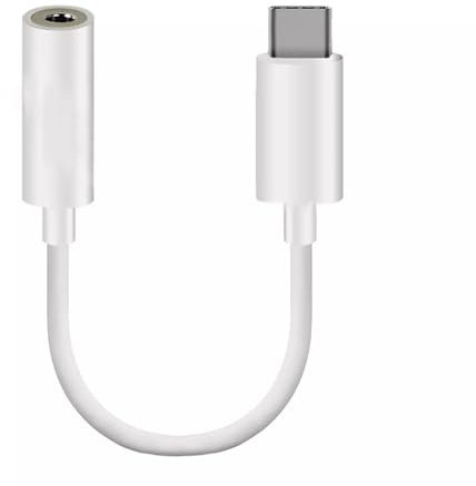 MOELECTRONIX USB 3.1 Tipo C Auriculares Jack para Motorola Edge 50 Fusion | USB-C a 3,5 mm Conector Digital | Adaptador de audio Aux-IN hembra Blanco
