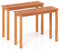 Tangkula Table de salle à manger extérieure et intérieure, table console étroite en bois massif avec dessus de table à lattes, organiseur de bar de buffet, meuble de rangement en bois, meuble de patio