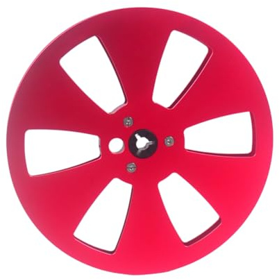 Orolotay 7 Inch 6 Hole 1/4 Empty Take Up Reel to Reel Small Hub Empty Tape Reels Opening Machine Tray Metal Tape Recorder Parts B