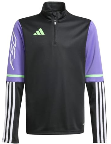 adidas Kids F50 Training Top Juniors Long Sleeve Black/Purple 5-6 Years