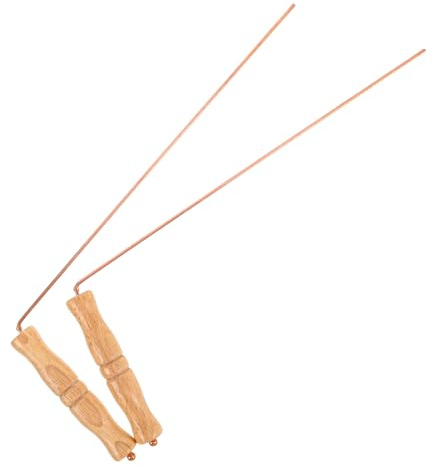 SUPVOX 2 pièces Tiges Radiesthésie Pur avec Manche Bâtons Détecteurs pour Divination Eau Chasse Fantômes et Recherche Or Outil Précision et Polyvalence