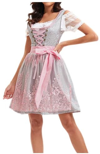 Costume Dirndl 2025 pour femme - Costume de fête de la bière - Pour cosplay, spectacle sur scène (taille M)