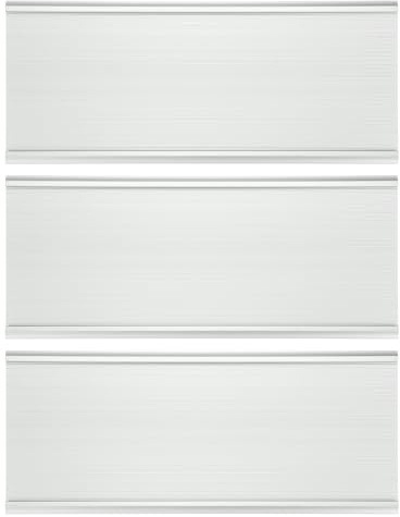 PATIKIL 3 Pack Nameplate Holder for Door or Wall, Aluminum Name Plate Suitable 4.2x11 Image for Office Business Meeting Room, Silver