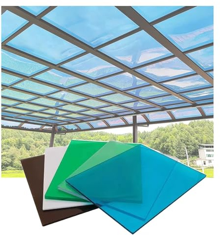 LVLDAWA Lámina De Policarbonato Transparente Panel De PC De 1/1,2/1,5/2 / 3 Mm De Espesor Placa Plástica De Alta Transparencia (98%) para Invernaderos