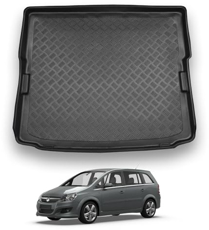 NOMAD Boot Liner Mat for Vauxhall Zafira 7 Seater 2006-2014 | Tailored PE Car Boot Protector Tray, Waterproof Raised Edge Trunk Mat, Easy Clean Cargo Floor Liner