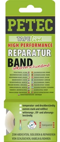 PETEC Reparaturband High Performance 3m Selbstverschweißendes Isolierband Dichtungsband transparent & wasserdicht Abdichtband wasserfest Tape 94903