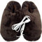 Pantuflas de calefacción eléctrica USB, Calentador de pies, Zapatos eléctricos con calefacción, Zapatos de Invierno para Adultos, Color marrón (), Black, Medium