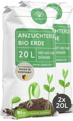 Anzuchterde 40 L I 100% Torffrei I Ungedüngte Aussaaterde zur Anzucht I Ansaaterde Für Stecklinge I Anzucht-Erde für Tomaten, Chili, Kräuter, Gemüse