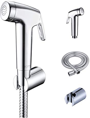 Zotti Hand Held Bidet Sprayer Kit - Includes Head, 1.2m Hose & Wall Mount | Shattaf Toilet Bidet Shower Head | for Easy Feminine Wash, Pet Washing, Baby Cloth Diaper, Bathroom or Toilet Cleaning