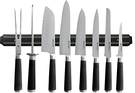 BLADO Magnetic Strip, Metal Knife Rack for Kitchen Knives and Kitchen Tools, Powerful Magnet Knife Holder for Multiple Use (Metal, 55cm)