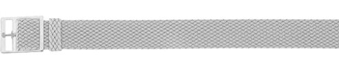 Eichmüller Uhrenarmband Perlon in 18/20 mm Textil Retro Geflochten Atmungsaktiv (Hellgrau, 18 mm)
