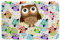 Kinder Niedliche Eule rutschfest Badezimmerteppich Karikatur Eulen Badematte 50x80cm Bunte Vogel Dekor Badteppiche 3D Tier Weich Hochflor Schlafzimmer Wohnzimmer Küche Badvorleger Wohnkultur
