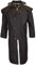 WALKER AND HAWKES - Men's and Women 100% Wax Cotton Stockman Olive Brown Water Resistent Heavyweight Cape Coat - Black - Large