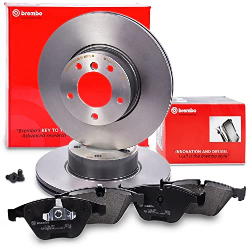 BREMBO Coated Disc Line Bremsenset Vorderachse inkl. Bremsscheiben Vorne Ø 312 mm Belüftet und Bremsbeläge Vorne Kompatibel mit BMW 3 (E90), 3 Cabriolet (E93), 3 Coupe (E92), 3 Touring (E91), X1 (E84)
