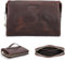 CONTACTS Herren-Leder-Clutch mit digitalem Verschluss, Vintage-Anti-Diebstahl-Kupplung mit großer Kapazität, Reise-Kupplung mit Handschlaufe (rotbraun)