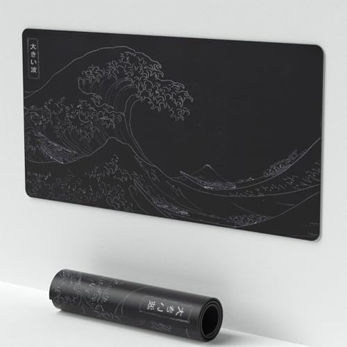 Venit Keys Lagre Tapis de souris de jeu Noir 30 x 60 cm - Tapis de souris étendu - Imperméable et antidérapant - Pour bureau et maison