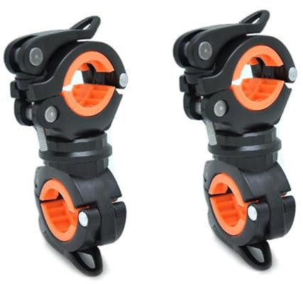 Kisangel Fahrrad Lampenhalter 2st Mountainbike-licht Leichte Halterung Stand Lichtständer Reiten Halterung Für Mountainbike-taschenlampen Scheinwerferhalterung Clip Fahrrad