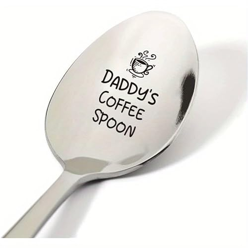 Thoughtful Gift for Daddy Coffee Gifts Idea for Dad's Birthday Laser Etched Coffee Spoon Cheap Gift idea Dad to be