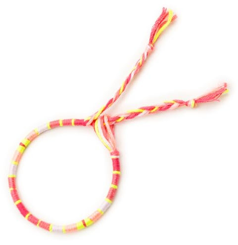 Bracelet à vœux Brésilien d'amitié - Fils de coton tressé traditionnel, Coloré et Réglable, pour les hommes et les femmes de, Porte-Bonheur, Bijou Artisanal Fait Main (BV64)
