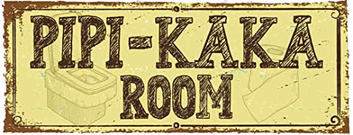 AGDeko® Blechschild 27x10 cm Pipi-Kaka room