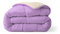Zelesta Royalbed Bettdecke 135x200cm 4 Jahreszeiten - Bettwäsche winterdecke und Sommer-Bettdecke warm Duvet - Waschbare bettdecke ohne Bezug - Anti-Allergene Steppdecke (Lila & Sand Beach)