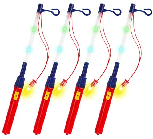 EKKONG Laternenstab 40cm Laternenstäbe 4 Stück,Laternenstab mit LED,Laternenstange Für Kinder,Laternenstab mit LED für St. Martins-Paraden, Kindergarten, Kostümpartys, Halloween