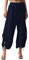 ISZPLUSH Ballon-Jogginghose für Damen, hohe Taille, Kordelzug, weites Bein, legere Palazzo-Hose, Marineblau, M