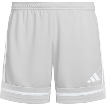 adidas Mixte Enfant Squadra25 Short Kids Shorts, Team Light Grey/Team Light Grey/White, 7-8 Years