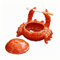 Niedliche Krabben Aschenbecher mit Deckel - Anti-Fliegen-Asche Keramik Zigarre Aschenbecher Ornamente - Wohnzimmer Heim Dekoration Kunst Geschenk (Orange)
