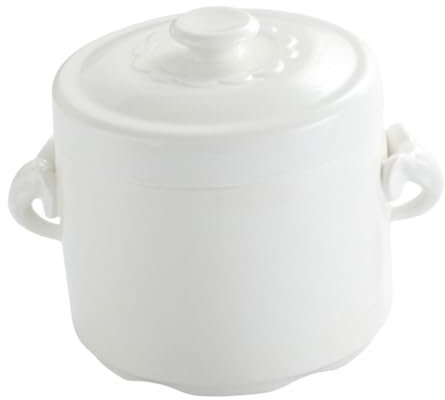 Garneck 1 Pc casseruola in ceramica forno commerciale ciotola di cibo vapore stufato cinese zuccheriera zuppiera ciotole per zuppa pentola per stufato in ceramica stufato d'acqua bianca