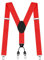 AUYAO Herren Hosenträger Hosenträger Herren Extra Stark Breit 3,5 Cm mit Sehr Starken 4 Clips Heavy Duty Men Braces Einstellbar Elastisch Einheitsgröße Hosenträger für Männer und Damen Y Form (Rot)