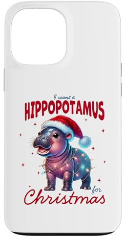 Hülle für iPhone 13 Pro Max Ich will ein Nilpferd zu Weihnachten