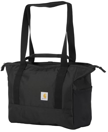 Carhartt Horizontal Zip Classic Laptop Tote Bag, Durable Water Repellent Material W/ 17 Tablet Sleeve, Black